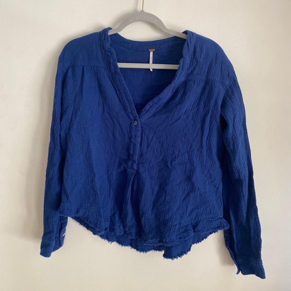 Free People Raw Hem Shirt